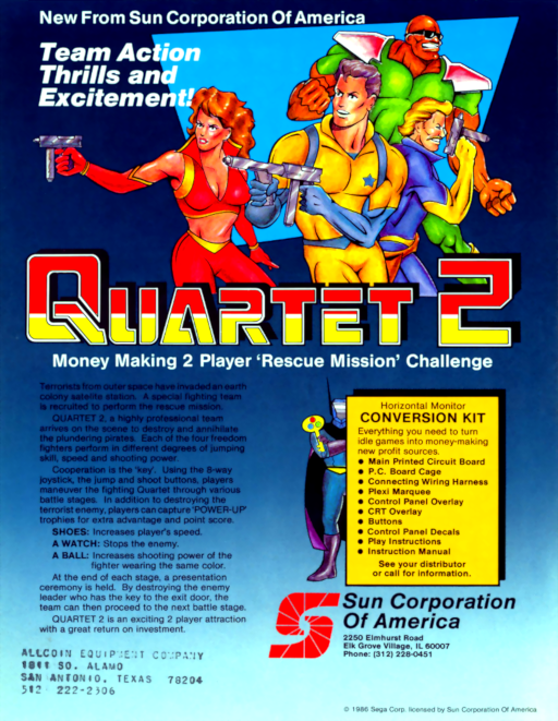 Quartet 2 (unprotected) Arcade Game Cover